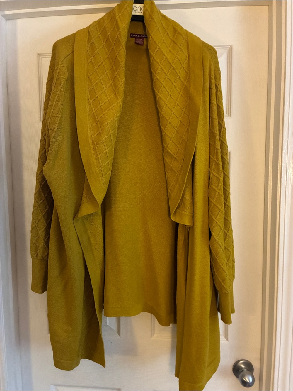 Jessica London NWOT Women's Open Front Cardigan Sweater in Mustard 22/24